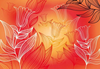 Fotobehang Flowers Fire Nature | XL - 208cm x 146cm | 130g/m2 Vlies