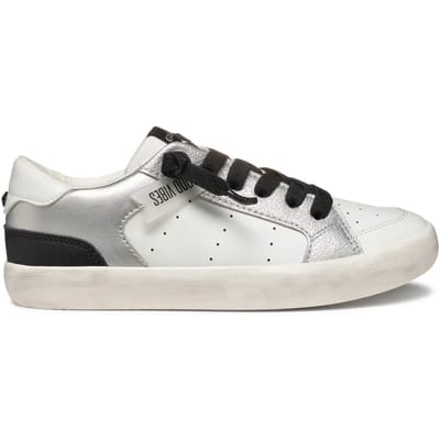 GEOX GISLI MEISJES Sneakers - WIT/ZILVER - Maat 32