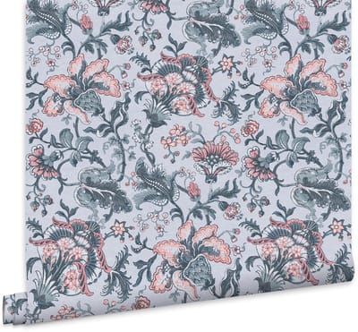 Laura Ashley Portia Behang - Bloemen - 10mx52cm - Blauw