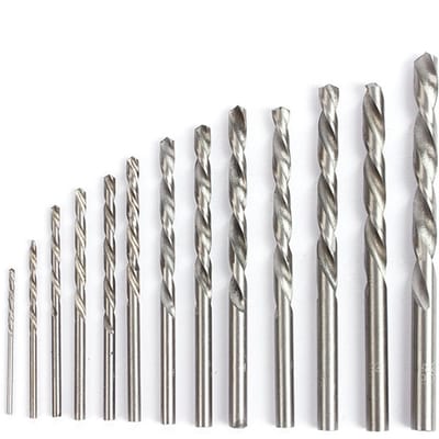 13-delige Hoge Snelheid Staal Boor Hard Metaal HSS Twist Boor Roestvrij Staal Boren Twist Boor Set met Opbergkoffer 13Pcs Household & 1