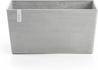 Ecopots Paris 80 - White Grey - 80,3 x 38 x H40,5 cm - Rechthoekige witgrijze bloempot / plantenbak