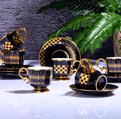 Espresso / Turkse koffie kopjes 6 persoons, 12-delige