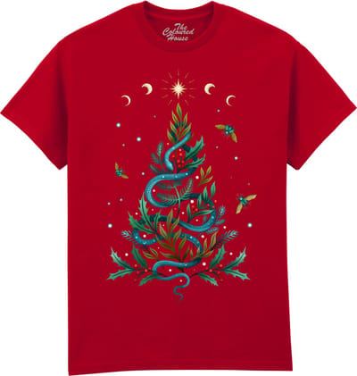 Slang Kerst Serpentine Christmas The Coloured House T-shirt M