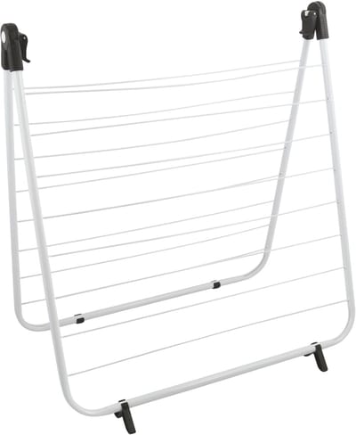 MSV Droogrek Bad - Ruimtebesparend Wasrek voor Badkuip - Opvouwbaar Droogrek voor Delicate Was - 66x63cm - Stalen - Wit
