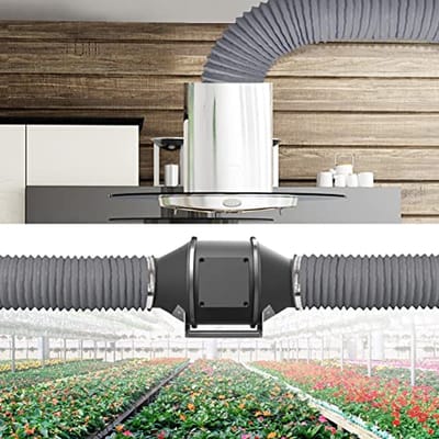 16 inch Ventilatieslang - 150 mm Dikke PVC uitlaatslang voor Afzuigventilator en Kweektent