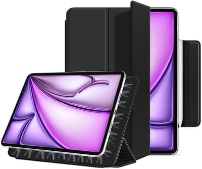 Mobiq - Magnetische Folio Case geschikt voor iPad Air 11 inch (2025) - zwart