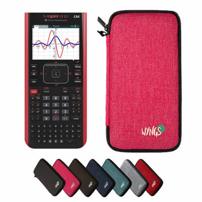 TI-Nspire CX II-T CAS incl. WYNGS Beschermhoes Roze - Grafische Rekenmachine - Basis Pakket