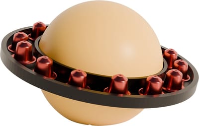 Fiastra Orbit capsulehouder geschikt voor Nespresso capsules - capsule dispenser - koffiecup houder - geel - 25 x 25 x 20 cm
