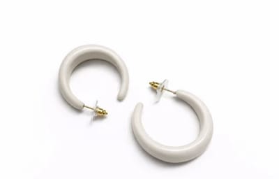 Hoop oorbellen | Wit