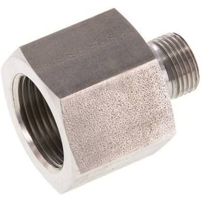 G 3/8'' x G 3/4'' M/F RVS Neusstuk 400 Bar - Hydrauliek - FL2S-MF-STE-038G-034G