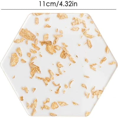Hitte-isolerende Siliconen Onderzetter Aantrekkelijke Elegante Goudfolie Decoratie Siliconen Mat Anti-scheur Bekeronderlegger Koffietafel Decoratie S