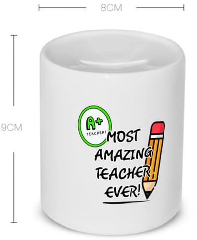Akyol - docent cadeau - Spaarpot - Docent - meester en juffen cadeau - collega - onderwijs - verjaardagscadeau - verjaardag - cadeau - afscheidscadeau - geschenk - leuke cadeau - kado - gift - juffendag - meesterdag - 350 ML inhoud