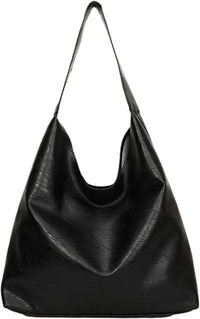 Stijlvolle dames shopper tas van PU leer, grote vintage hobo handtas met brede schouderband voor dagelijks gebruik, school en werk