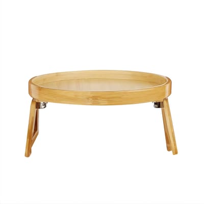 Bamboe Bankbak - Voor Woonkamer & Bank - Ruimtebesparende Clip-on Lade voor Snacks, Afstandsbediening & Telefoon - Natuurlijke Bamboe - zwart