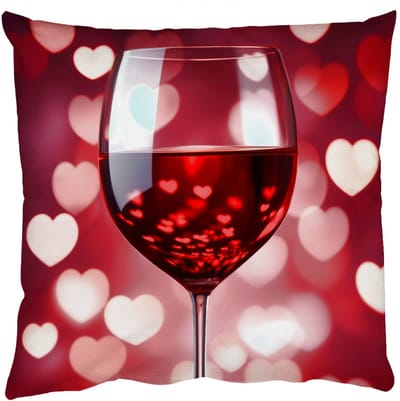 Sierkussens - Kussentjes Woonkamer - 50x50 cm - Rood - Wijn - Hartjes