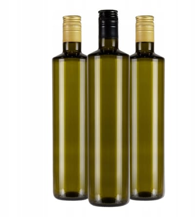 Bimberek DORICA - Flessen - 750ml - Olijfgroen Glas - Metaal Dop