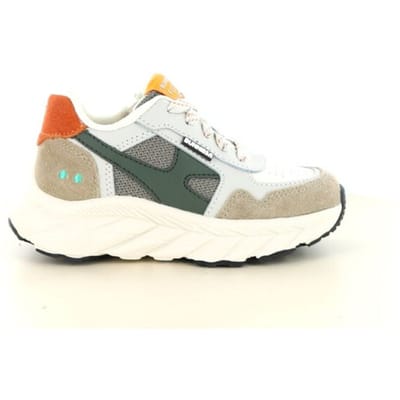 BunniesJR 226071-408 Jongens Lage Sneakers - Grijs - Leer - Veters