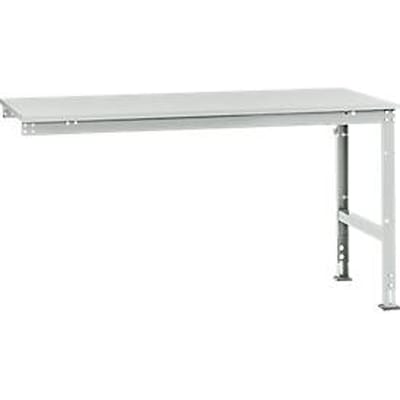 Manuflex aanbouwtafel UNIVERSAL Standaard, tafelblad melamine, 1750 x 1000, lichtgrijs