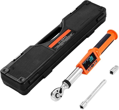 Digitale Momentsleutelset met 3/8 Inch Aandrijving (0-135 Nm), 72 Tanden, ±2 % Nauwkeurigheid, Elektronische Momentsleutel met vooraf Ingestelde Waarden & Led-Display voor Autoreparaties
