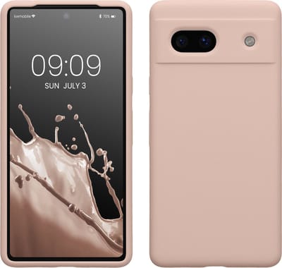 kwmobile telefoonhoesje geschikt voor Google Pixel 7a - Hoesje met siliconen coating - Smartphone case in kokosmelk