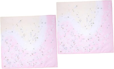 Japanse Zakdoeken - Bloemen Patroon - Dagelijks Gebruik - 100% Katoen - 45 x 45 cm - Wit