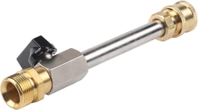 Hogedruk Reiniger - Verlengstuk - Veelzijdig Schoonmaken - Roestvrij Staal - 18.5 cm - Zilver