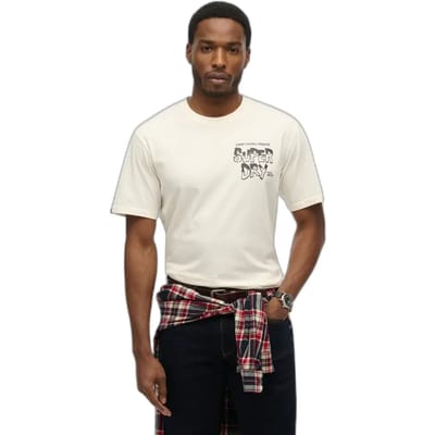 Superdry - B-Movie grafisch T-shirt met losse pasvorm - Heren - T-shirts