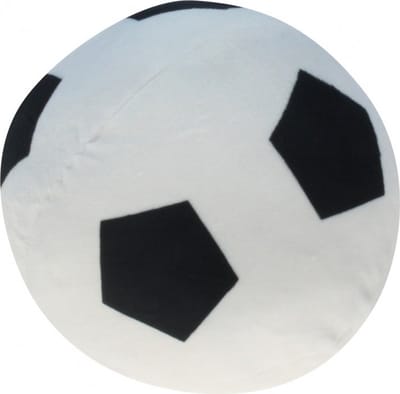 Pluche ballen - speelgoed voetbal - D16 cm - spelen en knuffelen - zwart/wit