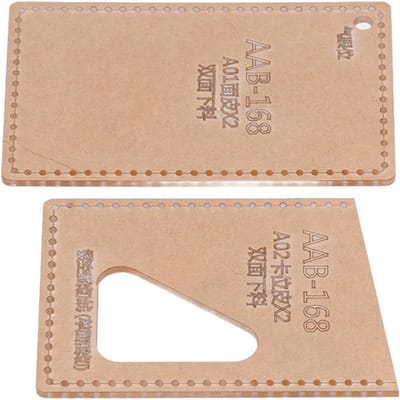 Modèle en Acrylique Bricolage Coupe à la Main Modèle Grille en Papier Porte-Carte d'Identité Contrôle d'Accès en Cuir beige