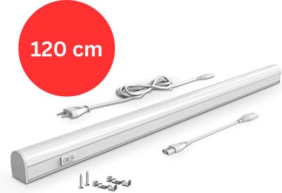Prinos LED Kastverlichting 120 cm compleet met snoer en stekker - Onderbouwverlichting