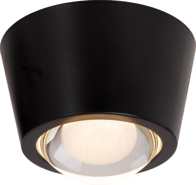 Lucide RIGON - Plafonnière (Plafondlamp) - Ø 9 cm - LED - 1x6W 3000K - Zwart
