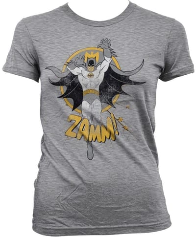 Batman Zamm! Girly T-shirt voor dames, heather-grijs