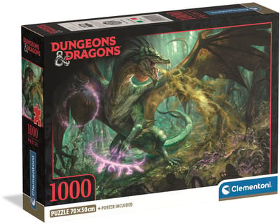 Clementoni - Puzzel - 1000 Stukjes - Dungeons & Dragons Compact Box 2025 - Puzzel Voor Volwassenen