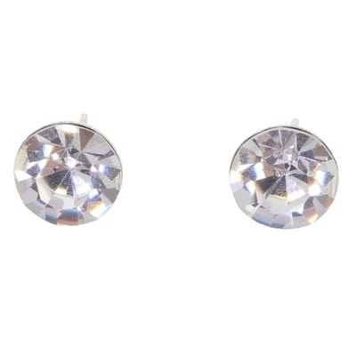 Behave – Oorbellen – 925 Sterling Zilveren Oorsteker met Transprante steen - 1,1 cm doorsnede