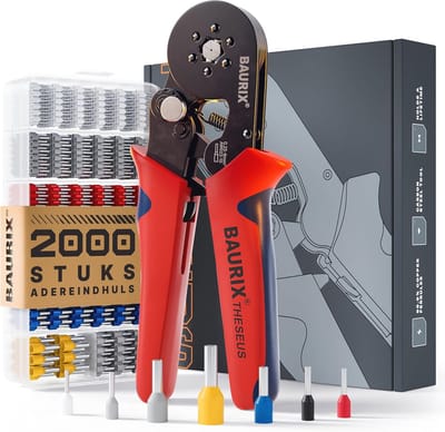 Krimptang Set met Zelfinstellende Adereindhulzen voor 0,25-6mm² - Professionele Ferrule Crimping Tool