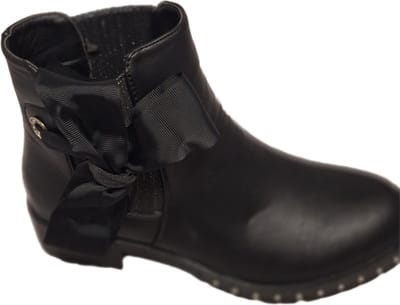 LUCKYSHOES-ENKELBOOTS-SILVERELASTIC-RIBBONS/STUDS-BLACK-40