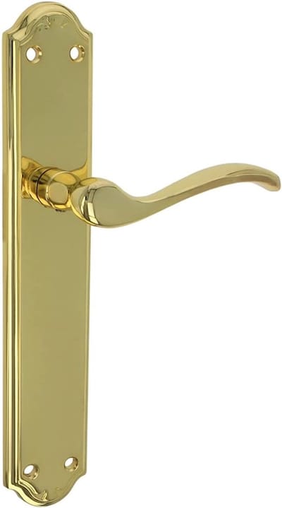 Deurklinkset comfortabel elegant tijdloos Zamak goudkleurig 242 x 44 mm - binnendeuren zwengel