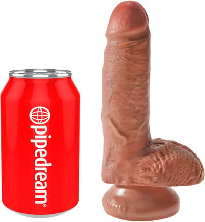 Realistische dildo 15cm - Dildo met zuignap - inclusief balzak- Sex toys voor vrouwen - Beige