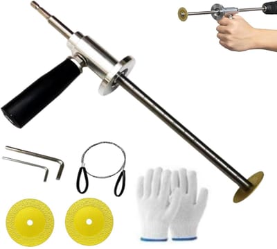 Binnenbuissnijder voor PVC-buizen, geschikt voor 2 tot 8 inch, diamantsnijwiel, verstelbare handgreep, binnenbuissnijder voor PVC-boren (twee bladen)