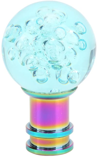 Dailygoods - Gear Shift Knob - Universele Schakelknop - Transparant Design - Lichtblauw - Knop voor Auto - Geschikt voor M8 M10 M12