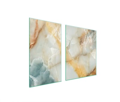 TMK ArtDeko Serie - Glazen Snijplank - 100x52 cm - Marmer Design - Hittebestendig