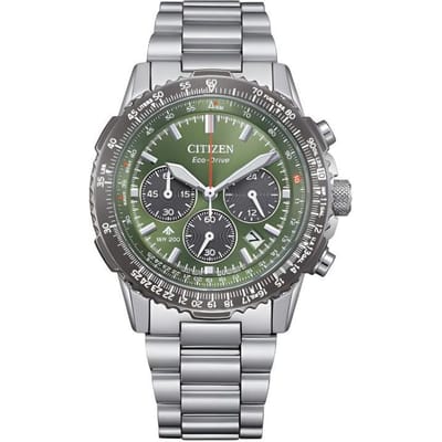 CITIZEN PROMASTER serie 200 meter waterdicht mode stijl licht Quartz Stalen Band 40mm herenhorloge groen wijzerplaat CA4664-60W blauw