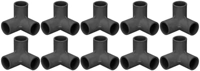 3-Weg PVC Bochten en T-stukken - 10 Stuks 25mm Binnen Diameter - Verbindingsstukken voor Pijpen en Hoekverbindingen