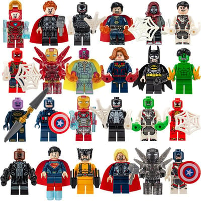 Bouwstenen, humanoïde poppen, speelgoed, miniatuurfiguren, kinderspeelgoed, Figures Assemble Speelgoed Creeper voor Kinderen Educatief Speelgoed gray