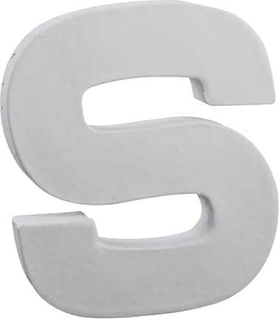 Letter wit S 12 cm