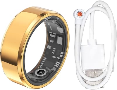 Smart Ring voor Daschaar en Heren, Fitnesstrackerring met Zorg op Afstand, Stappenteller, Calorieënregistratie, Slaaptracker, Anillo Inteligente for Sports(Maat 11 (ID 20,6 mm / 0,81 inch c 64,6 mm / 2,54 inch))