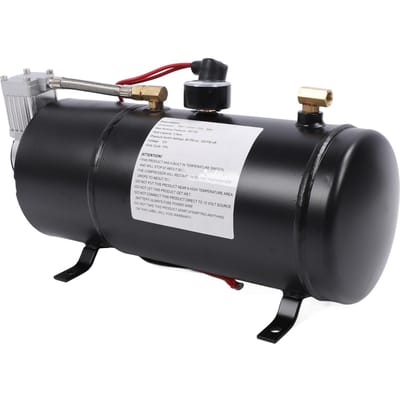 Kit Klaxon de Train 12V 135dB Ultra Fort 4 Klaxons à Air Kit avec Compresseur 150PSI 3L pour Camions Voitures Fourgonnettes Bateaux