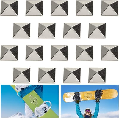 18 Delig Snowboard Stomp Pads - Piramidebouten Snowboard Grip Stomp Pad - Antislip Ski- en Snowboard Stomp Pad Mat - Biedt Extra Grip bij het Snowboarden