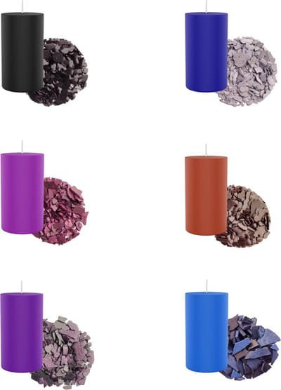 TopWosk - Barwnik Set - 6 Kleuren - Liliowy - Granatowy - Brązowy