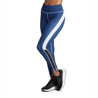 Legging Björn Borg Women High Waist Mesh Stripe STHLM Blue Depths-Maat 38